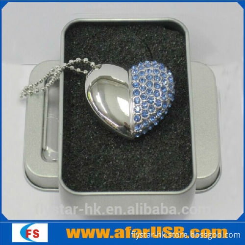 Crystal heart usb gift promotion,heart shape crystal usb memory disk